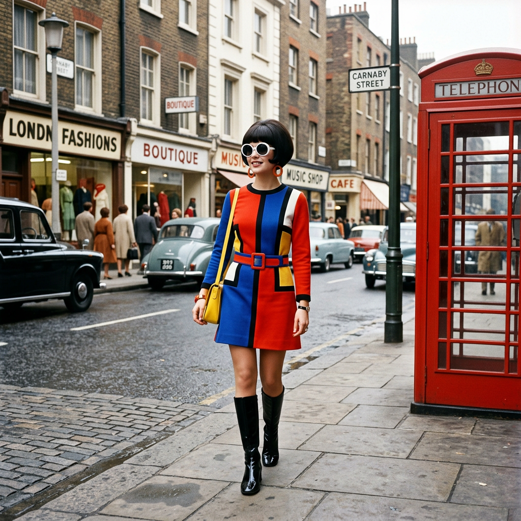 1960s London Mod Street AI Filter AI portrait example — Vintage & Retro