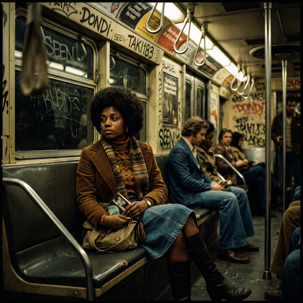 1970s New York Subway AI Portrait AI portrait example — Vintage & Retro