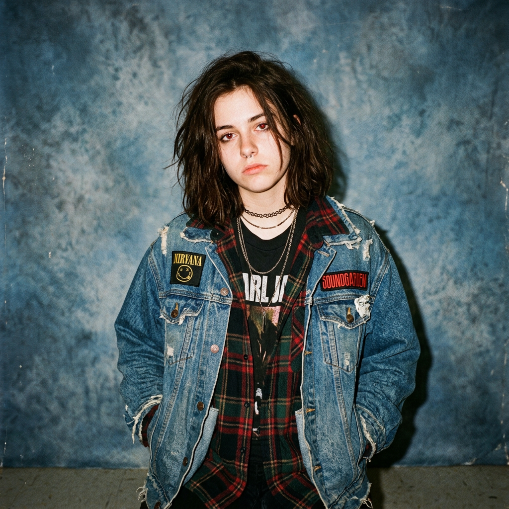 Classic 1990s Yearbook Grunge School Portrait AI AI portrait example — Professional Headshots