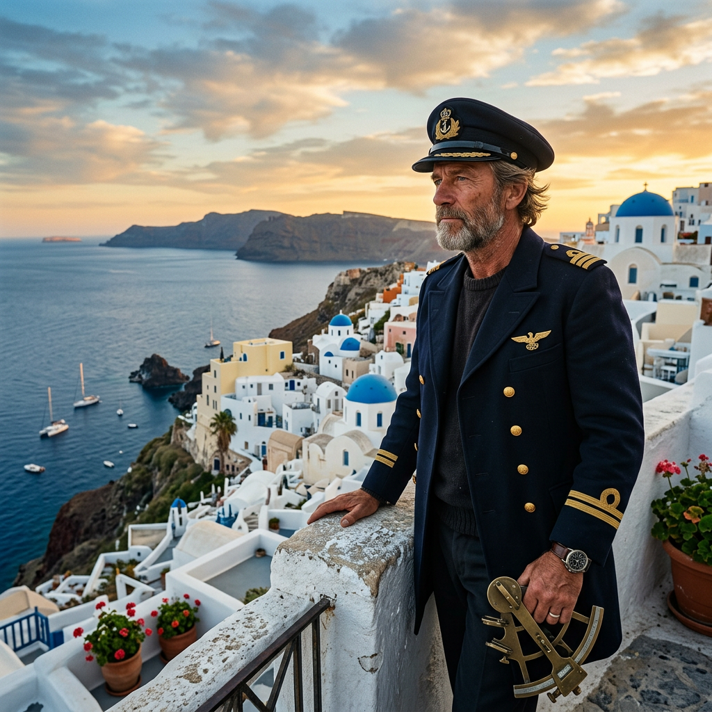 Aegean Sea Captain Nautical AI Portrait AI portrait example — Professional Headshots