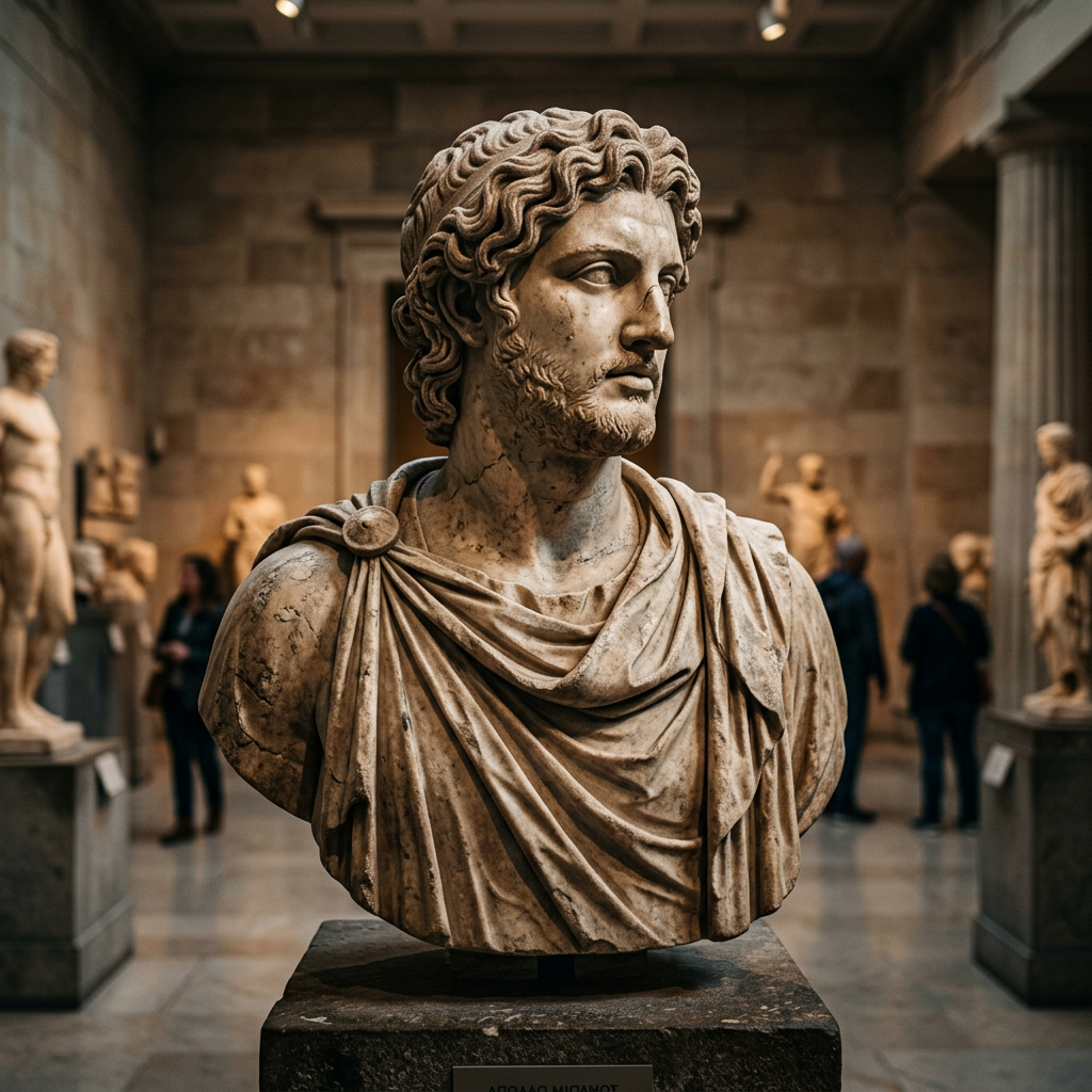 Ancient Greek Marble Statue AI Portrait AI portrait example — Viral & TikTok