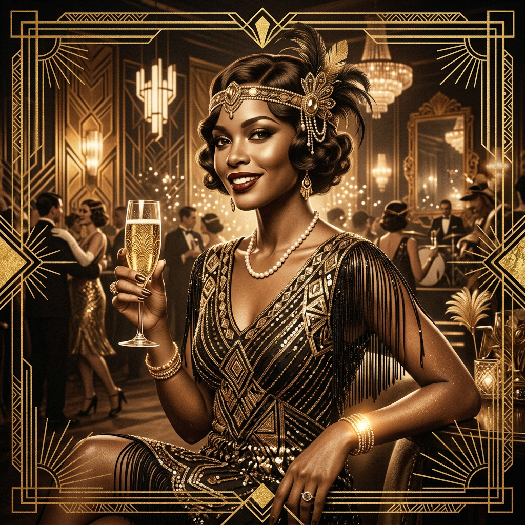 Art Deco 1920s Gatsby AI Trend AI portrait example — Vintage & Retro