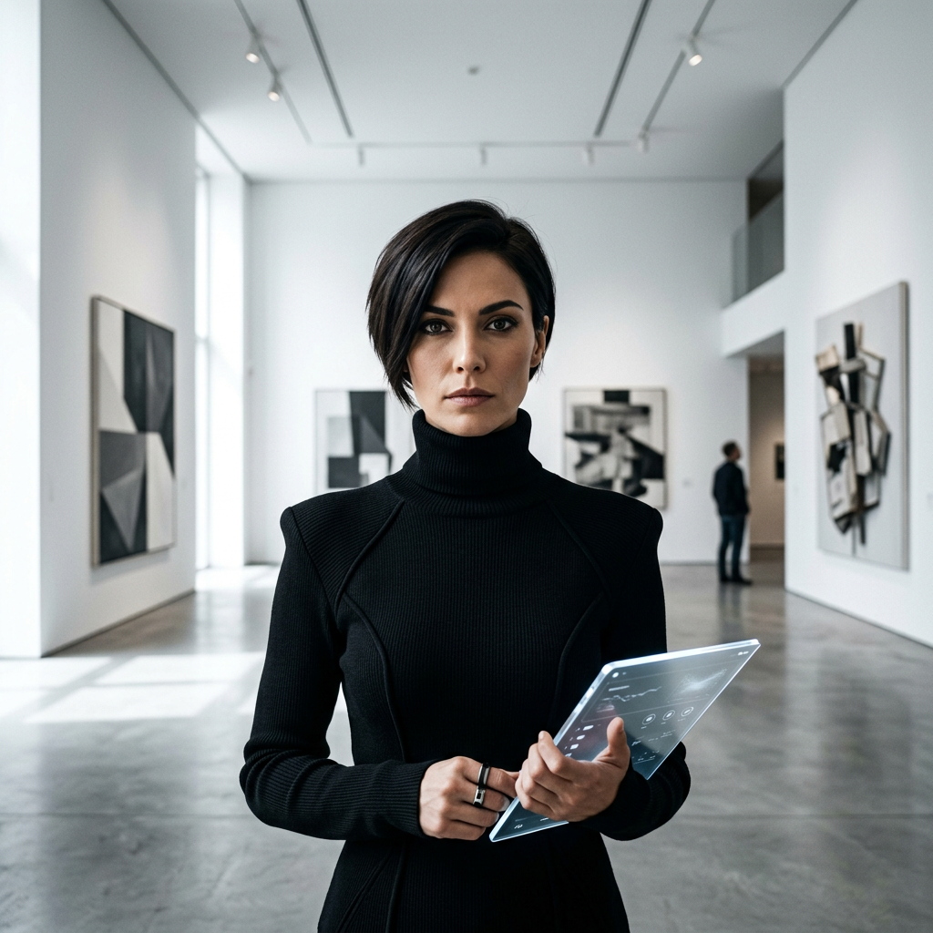 Art Gallery Curator Minimalist AI Filter AI portrait example — Professional Headshots