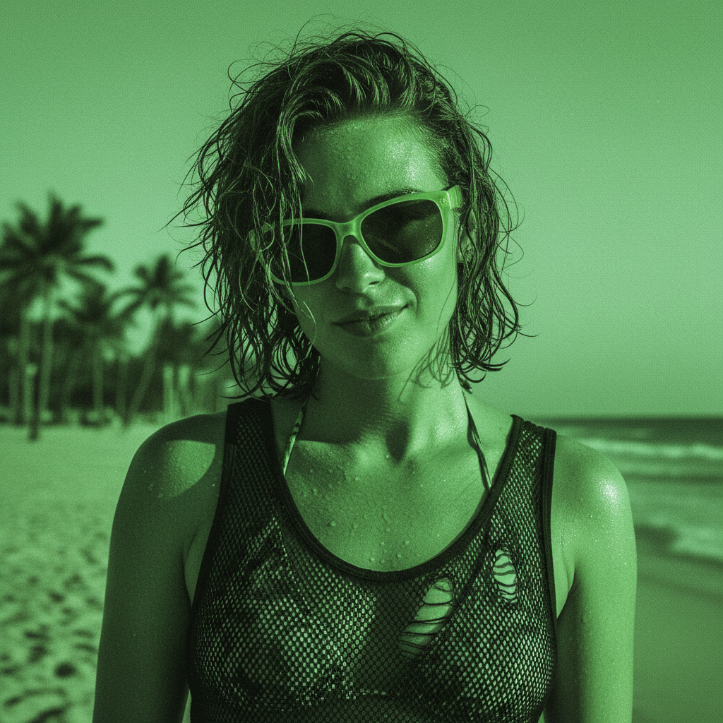Brat Summer Slime Green AI Filter AI portrait example — Viral & TikTok