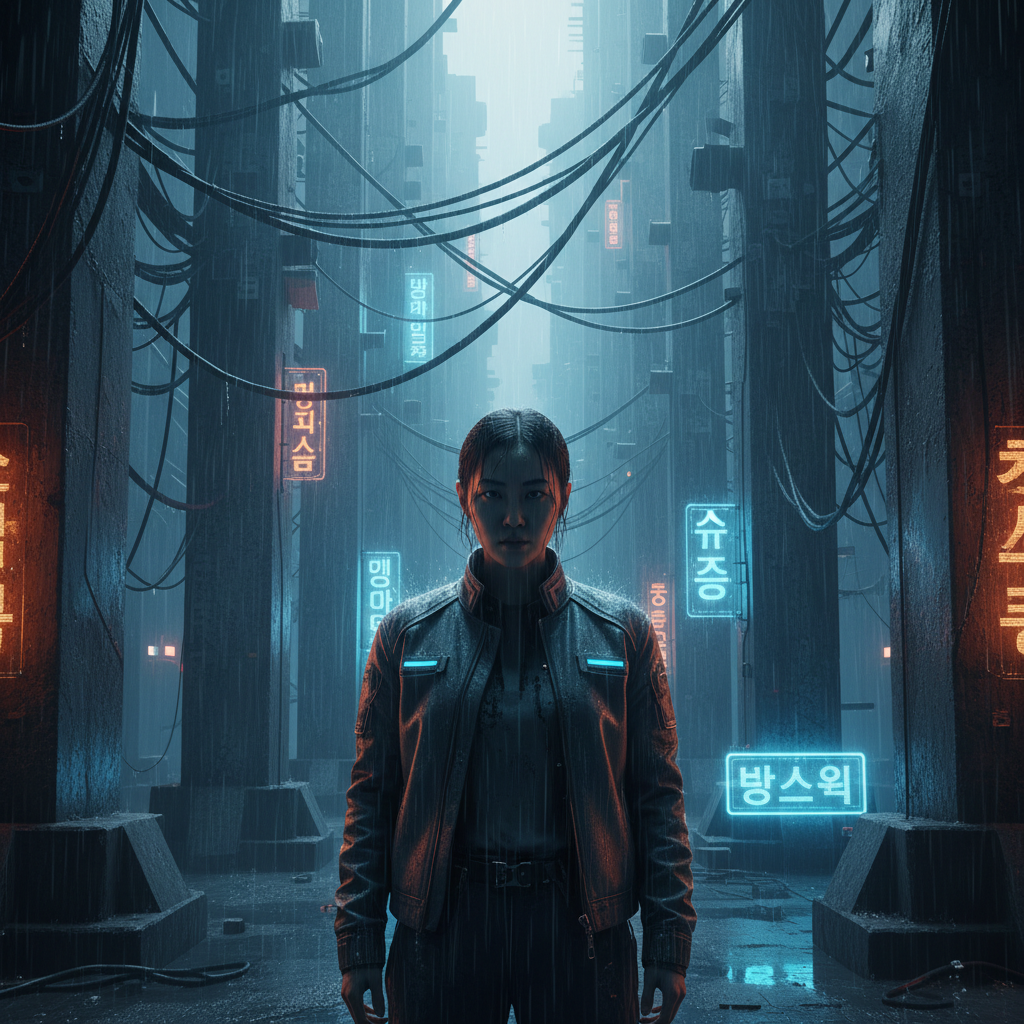 Brutalist Neo-Seoul District AI Portrait AI portrait example — Cyberpunk & Future