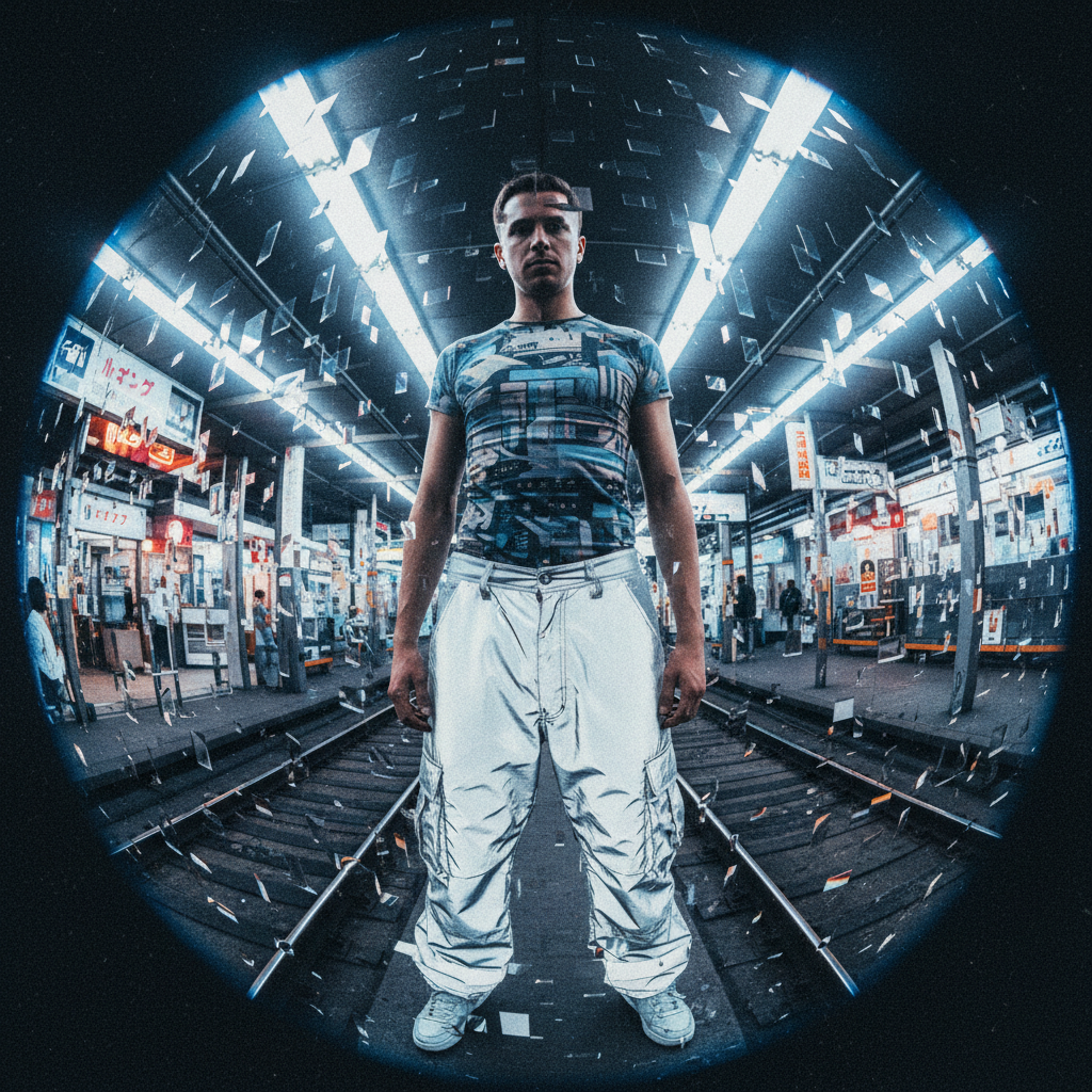 Cyber-Ghetto Y2K Streetwear AI Filter AI portrait example — Fashion & Editorial