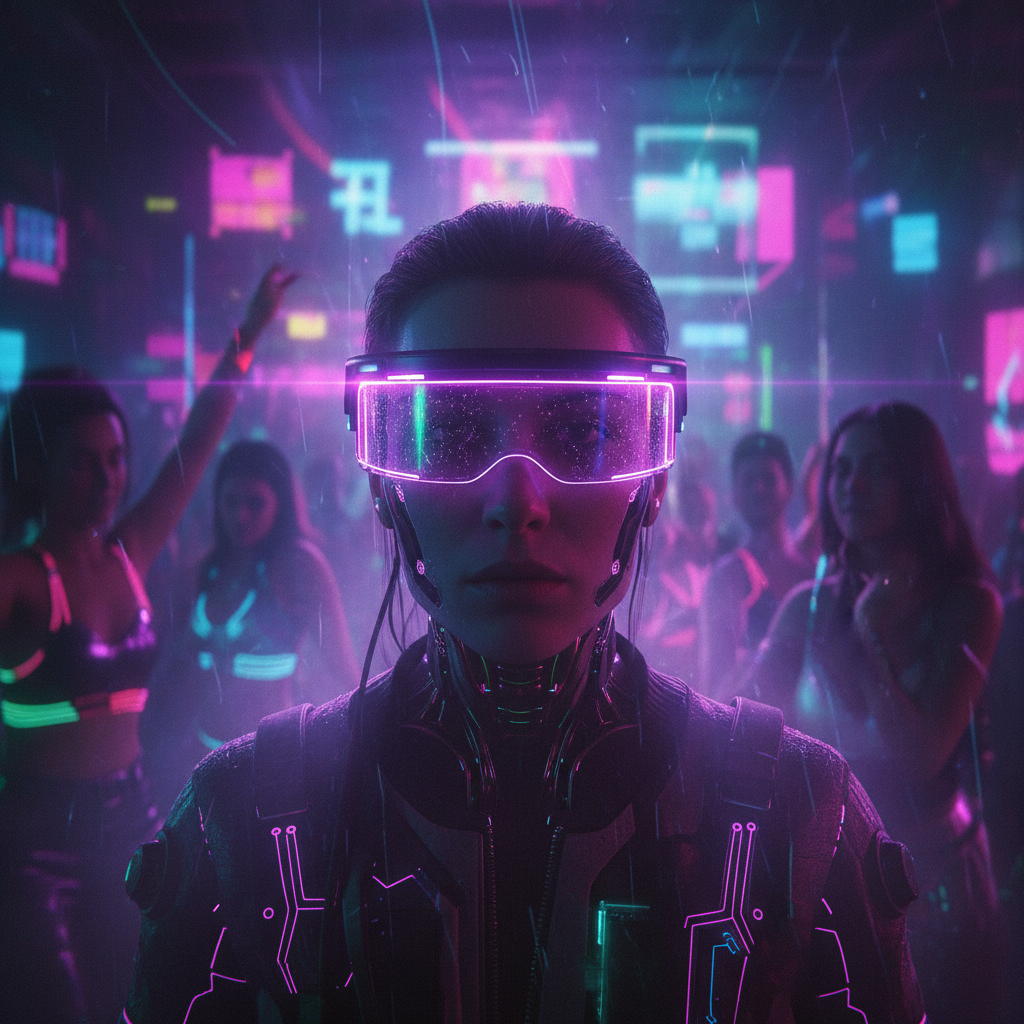 Cyberpunk Underground Club AI Dance Portrait AI portrait example — Cyberpunk & Future