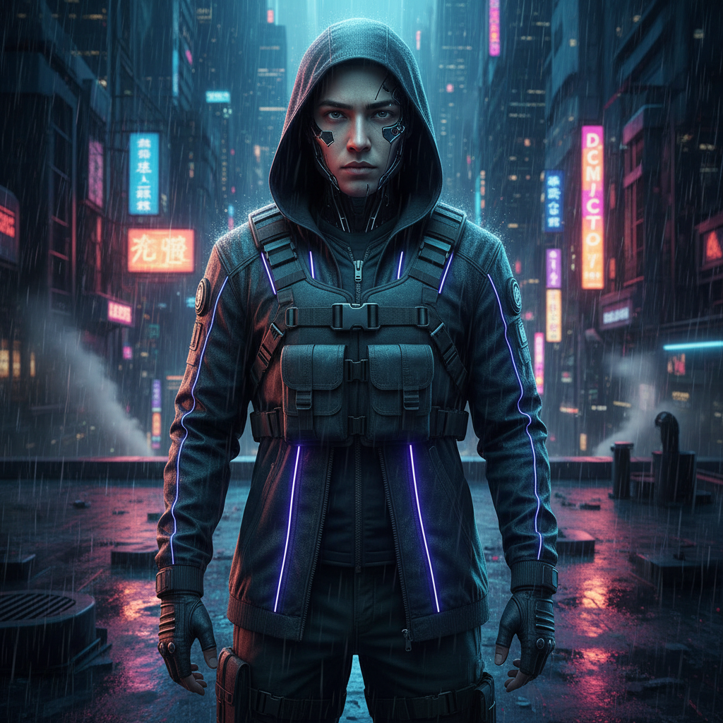 Cyborg Techwear Urban Ninja AI Trend AI portrait example — Viral & TikTok
