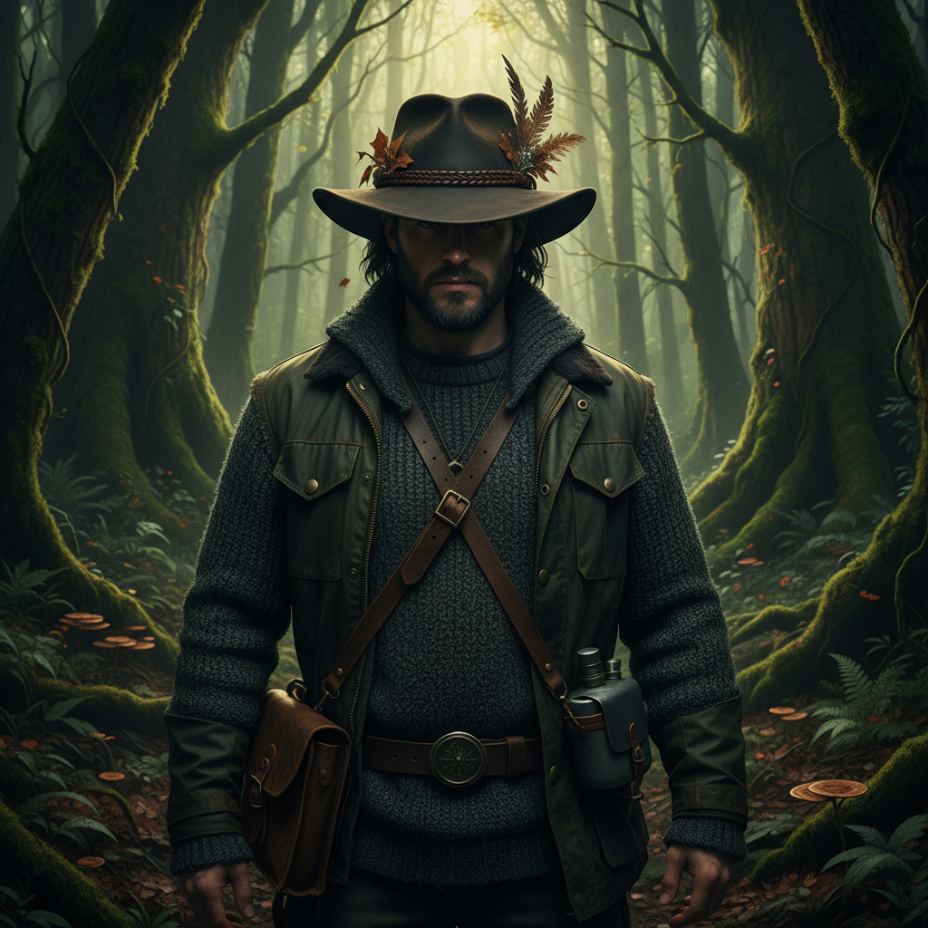 Dark Emerald Forest Ranger Professional AI Filter AI portrait example — Professional Headshots