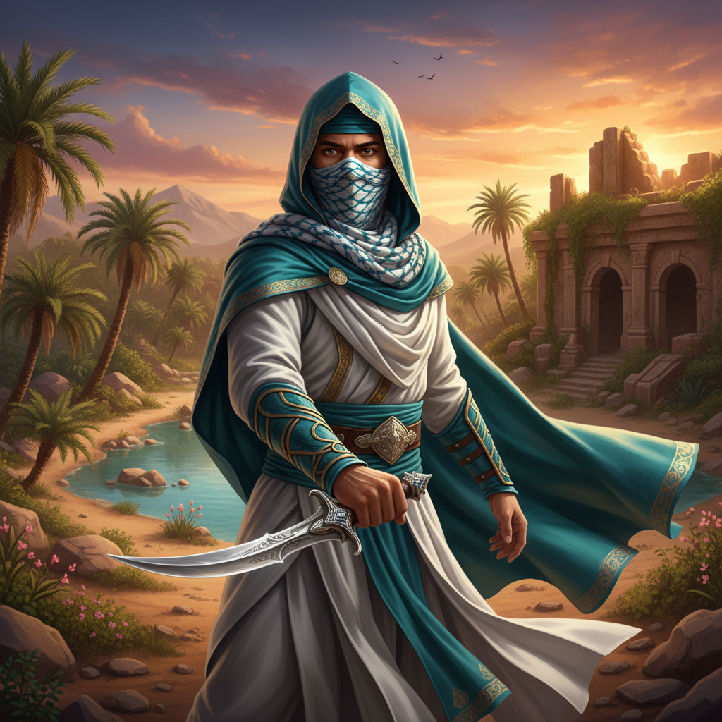 Desert Assassin Mirage AI Trend AI portrait example — Fantasy & Cosplay