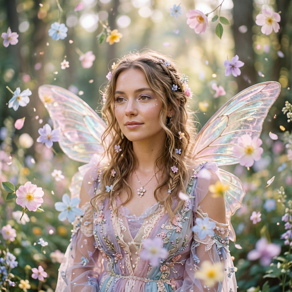 Floral Fairy Wings Dreamcore AI Portrait AI portrait