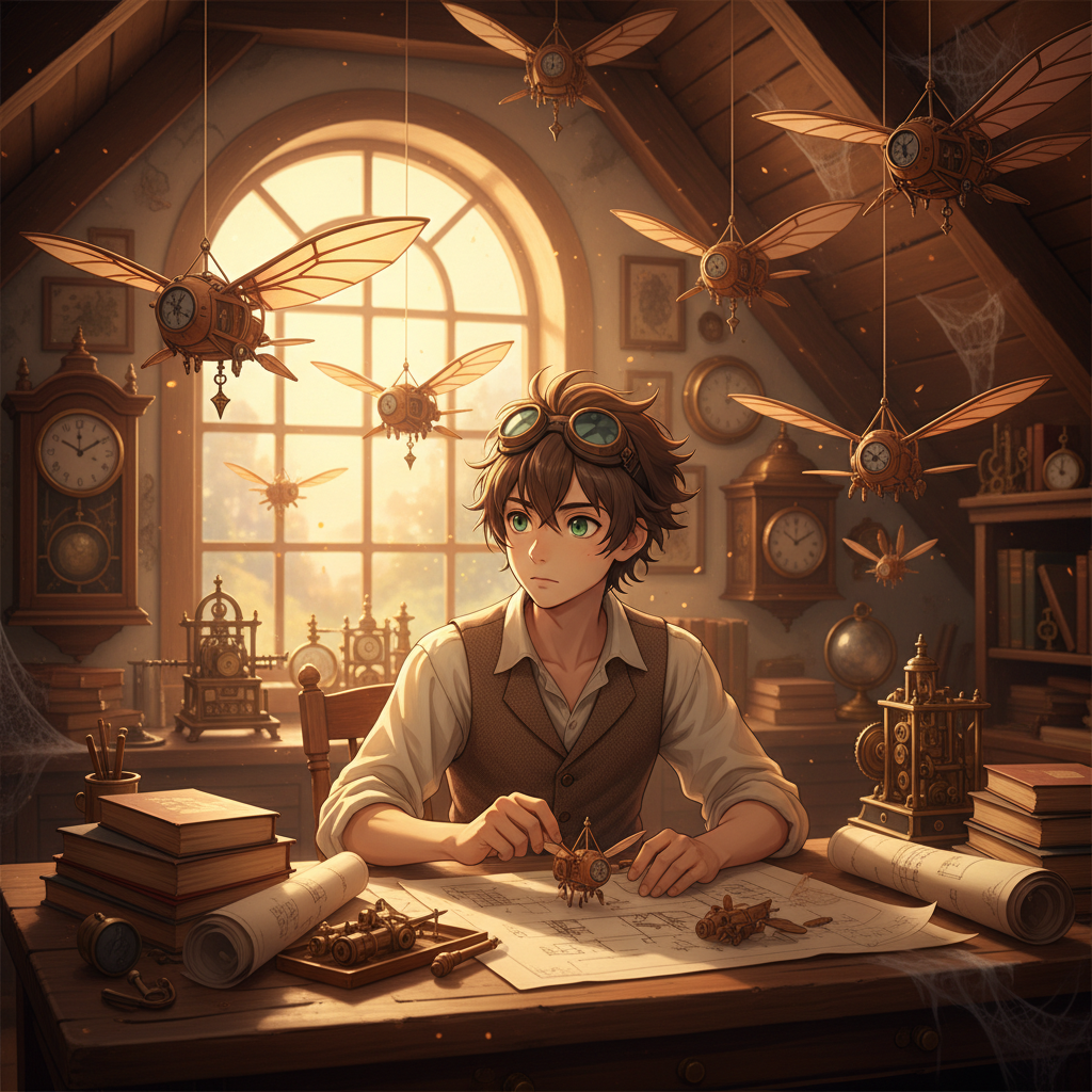 Ghibli Attic Workshop Inventor AI Portrait AI portrait example — Ghibli & Anime