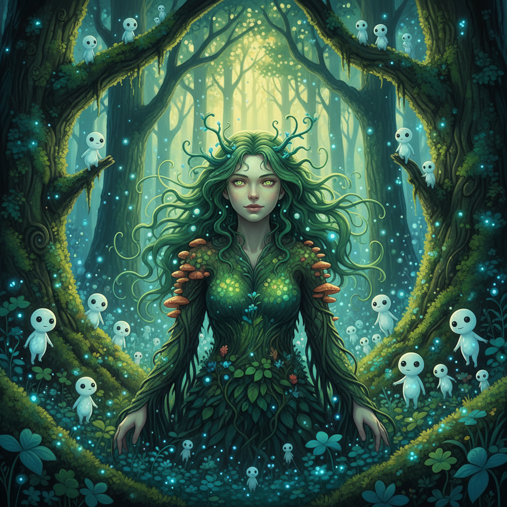 Ghibli Forest Spirit Woodland AI Trend AI portrait example — Ghibli & Anime