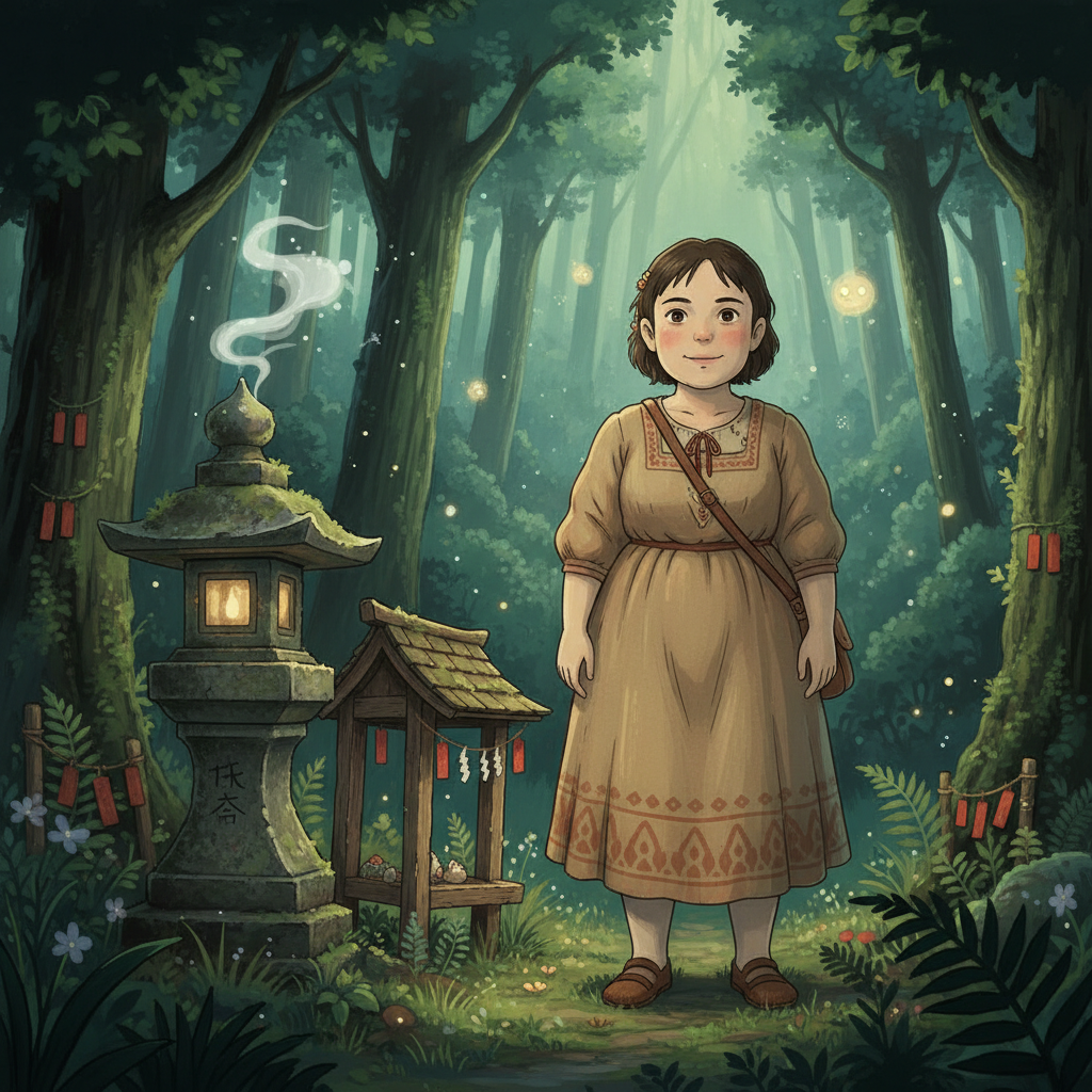 Ghibli Hidden Forest Shrine AI Portrait AI portrait example — Ghibli & Anime
