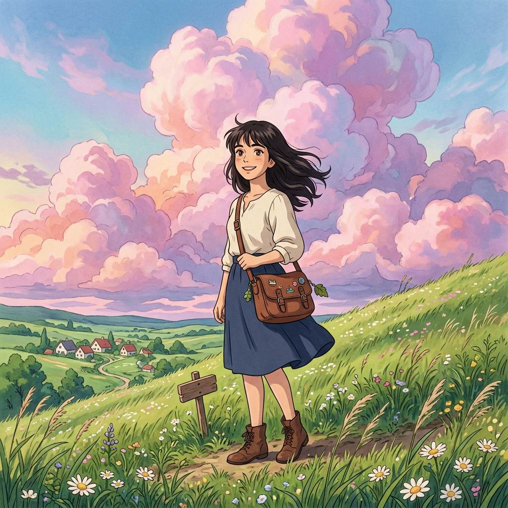 Ghibli Pastel Summer Cloud AI Filter AI portrait