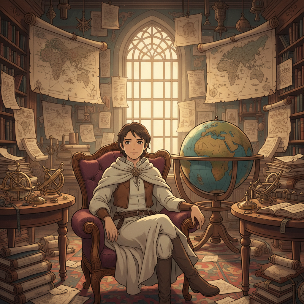 Studio Ghibli Secret Map Room AI AI portrait example — Ghibli & Anime