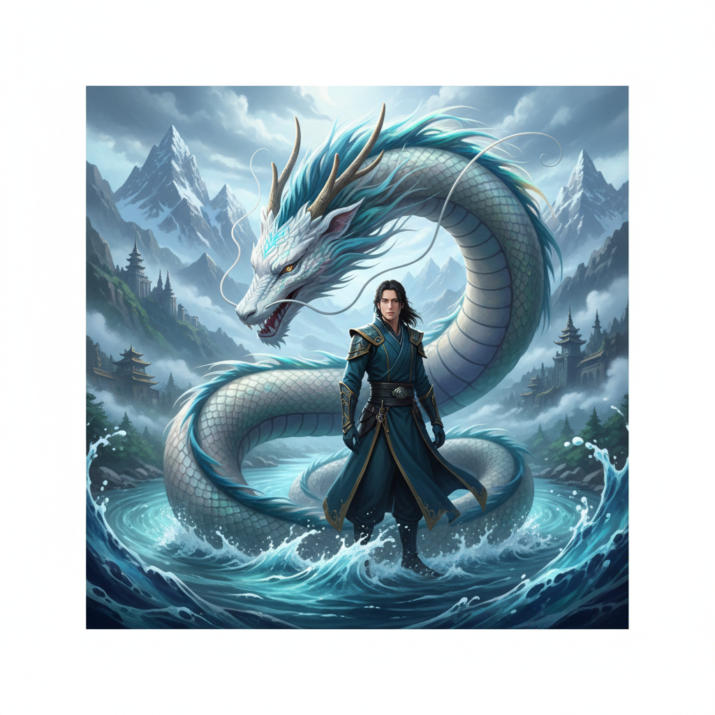 Ghibli Spirited River Dragon Portrait AI AI portrait example — Ghibli & Anime