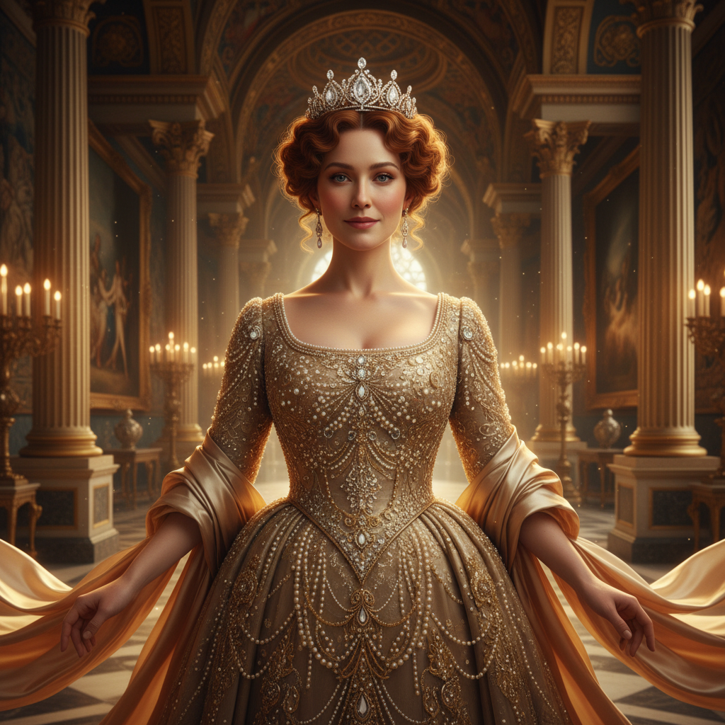 Gilded Age Golden Glamour AI Portrait AI portrait example — Fashion & Editorial