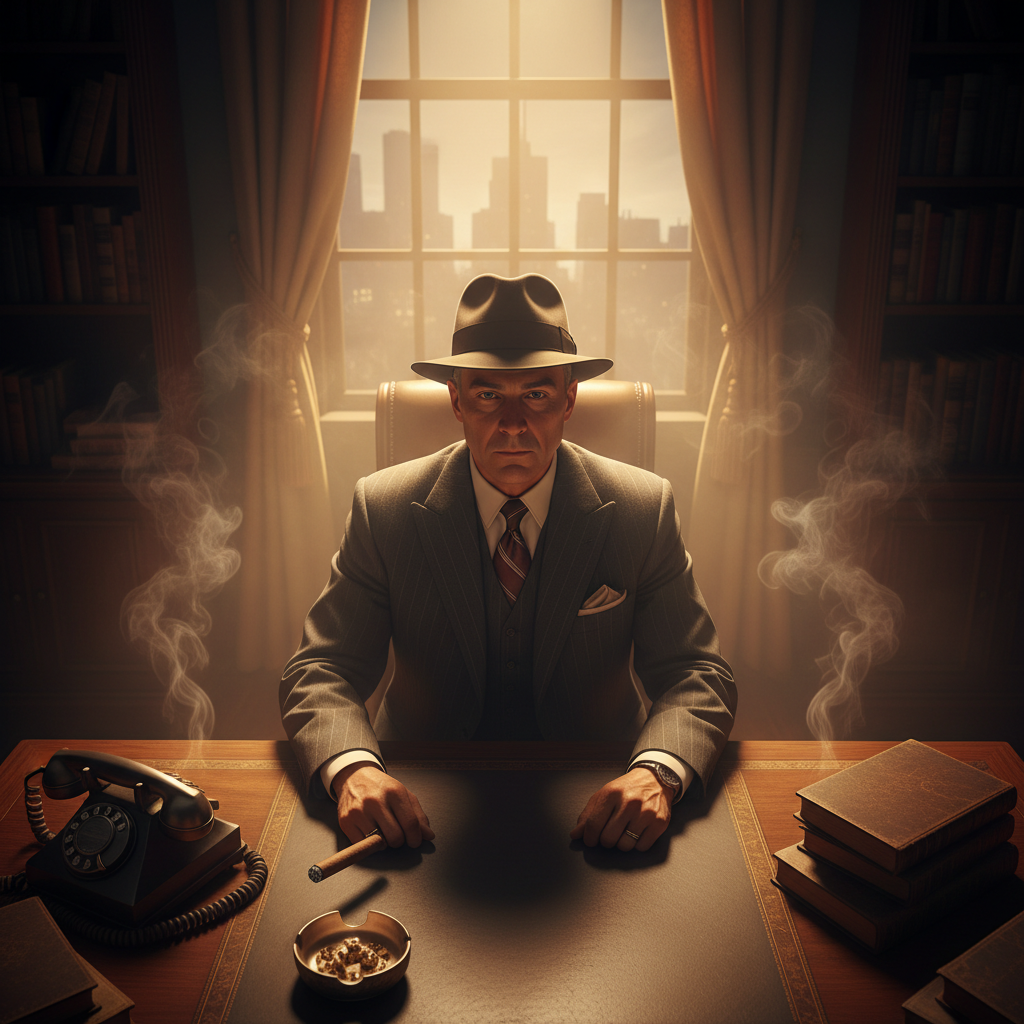 The Godfather Noir Mafia AI Portrait AI portrait example — Cinematic & Movie Poster