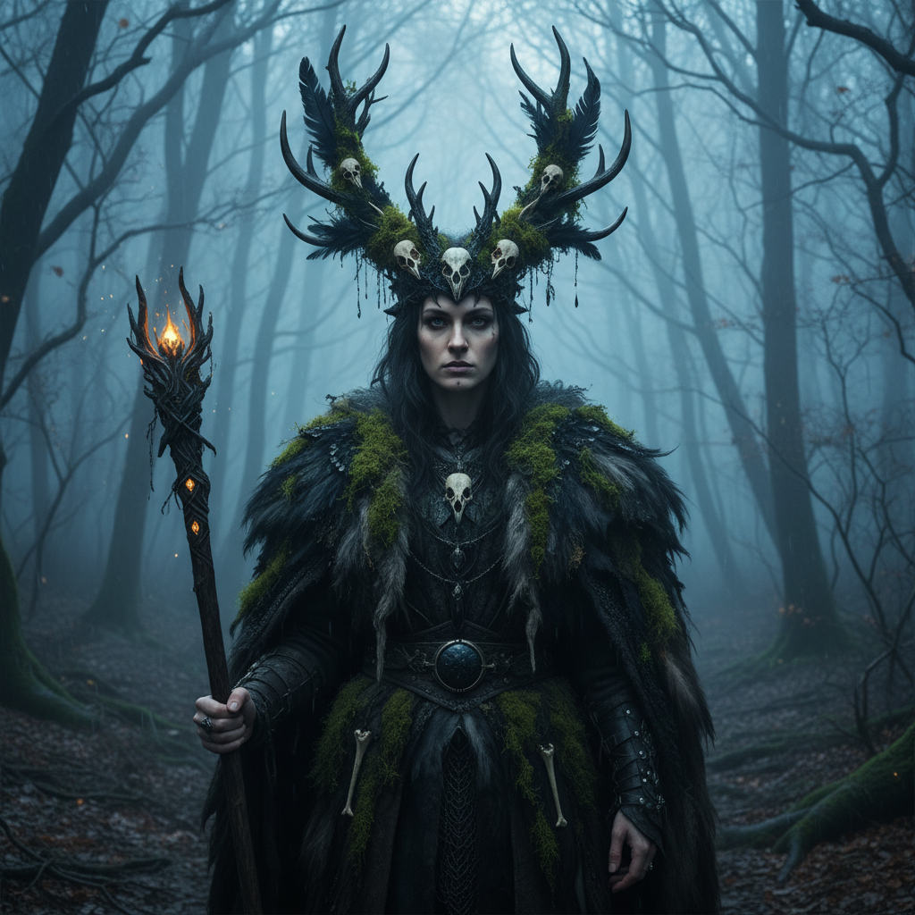 Gothic Forest Druid Nature AI Filter AI portrait example — Fantasy & Cosplay
