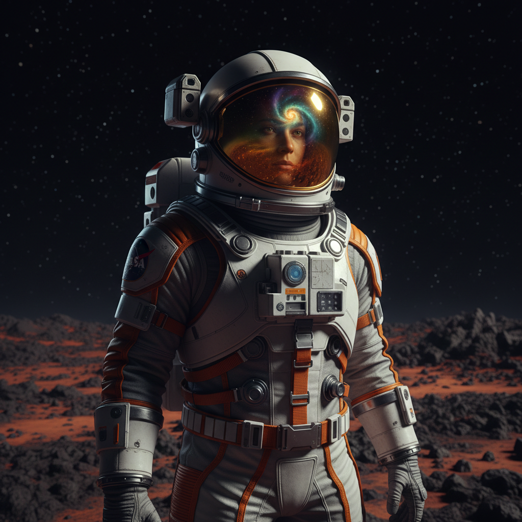 Interstellar Space Astronaut AI Portrait AI portrait example — Cinematic & Movie Poster