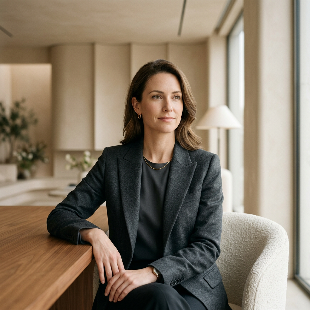 Luxury Minimalist Studio Executive Portrait AI AI portrait