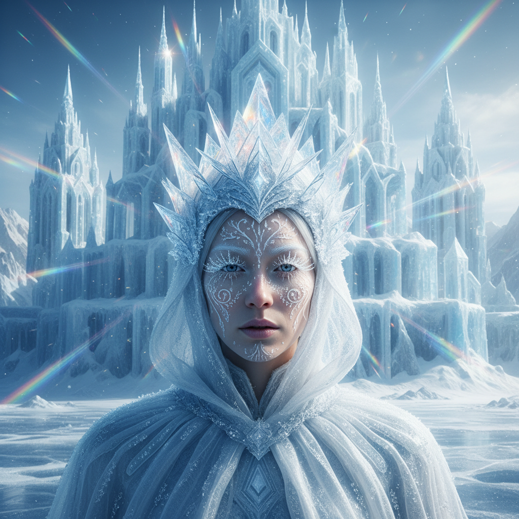 Magical Crystal Ice Palace AI Filter AI portrait example — Seasonal & Holiday