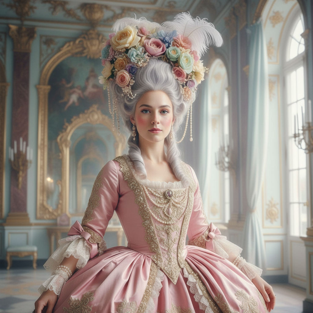 Marie Antoinette Rococo Dream AI Portrait AI portrait example — Cinematic & Movie Poster