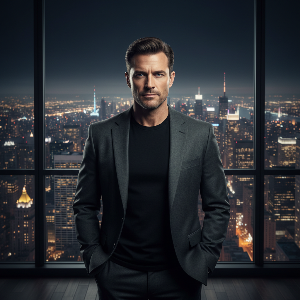 Modern Tech Billionaire AI Portrait AI portrait example — Cinematic & Movie Poster