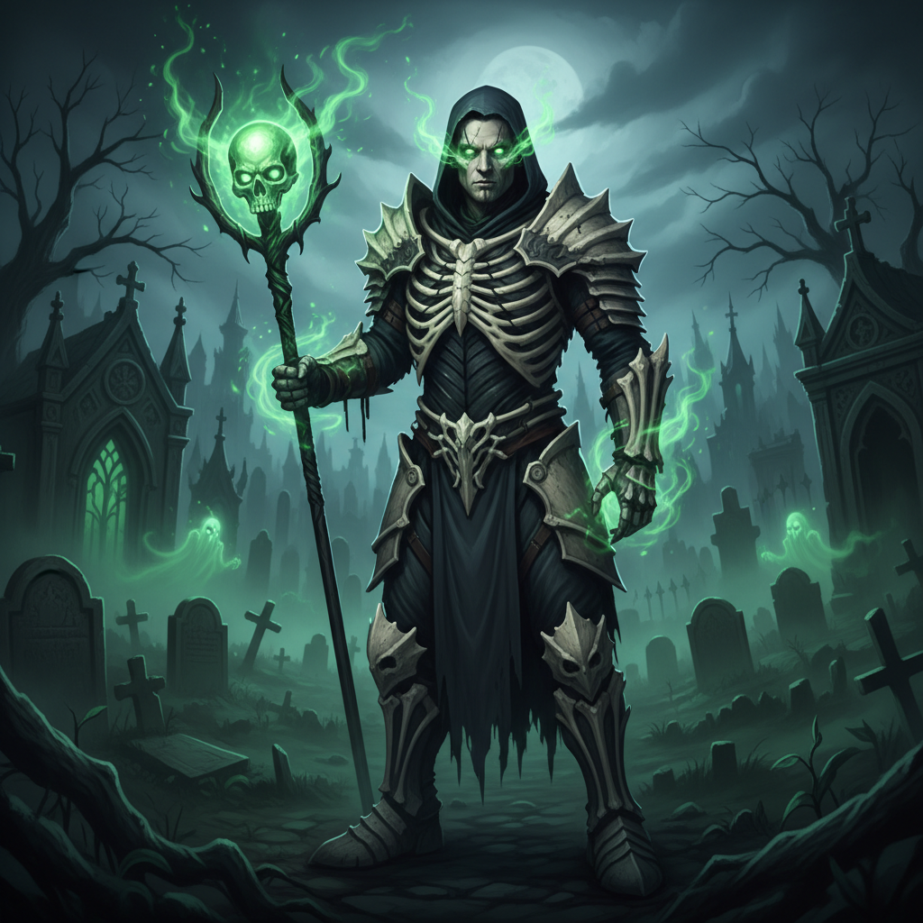 Necromancer Bone Armor AI Filter AI portrait example — Fantasy & Cosplay