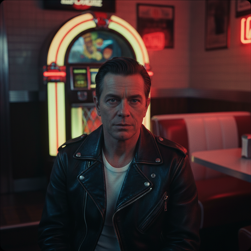 Nostalgic 1950s Diner Kodascope AI Filter AI portrait example — Vintage & Retro