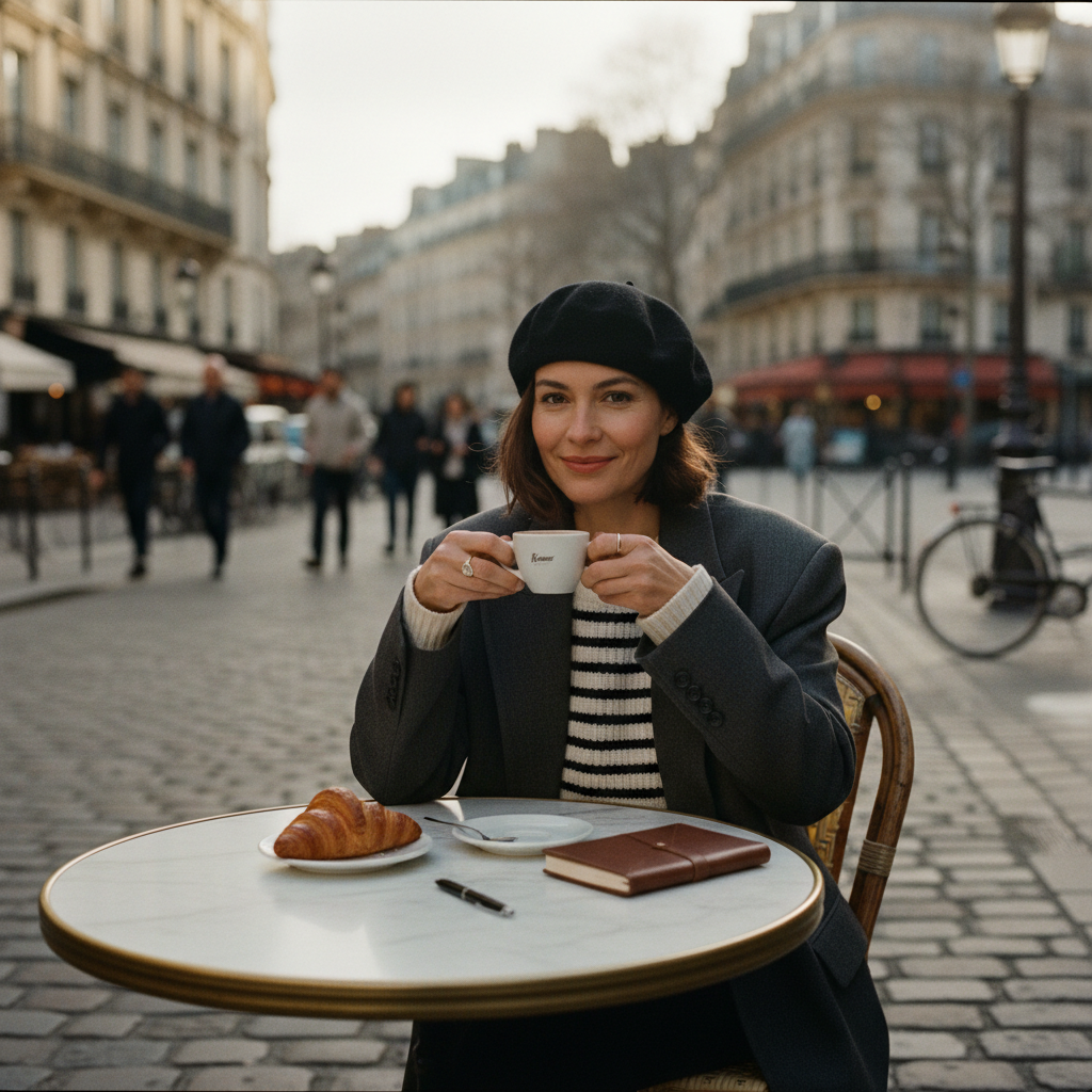 Parisian Cafe Society AI Fashion Trend AI portrait example — Fashion & Editorial