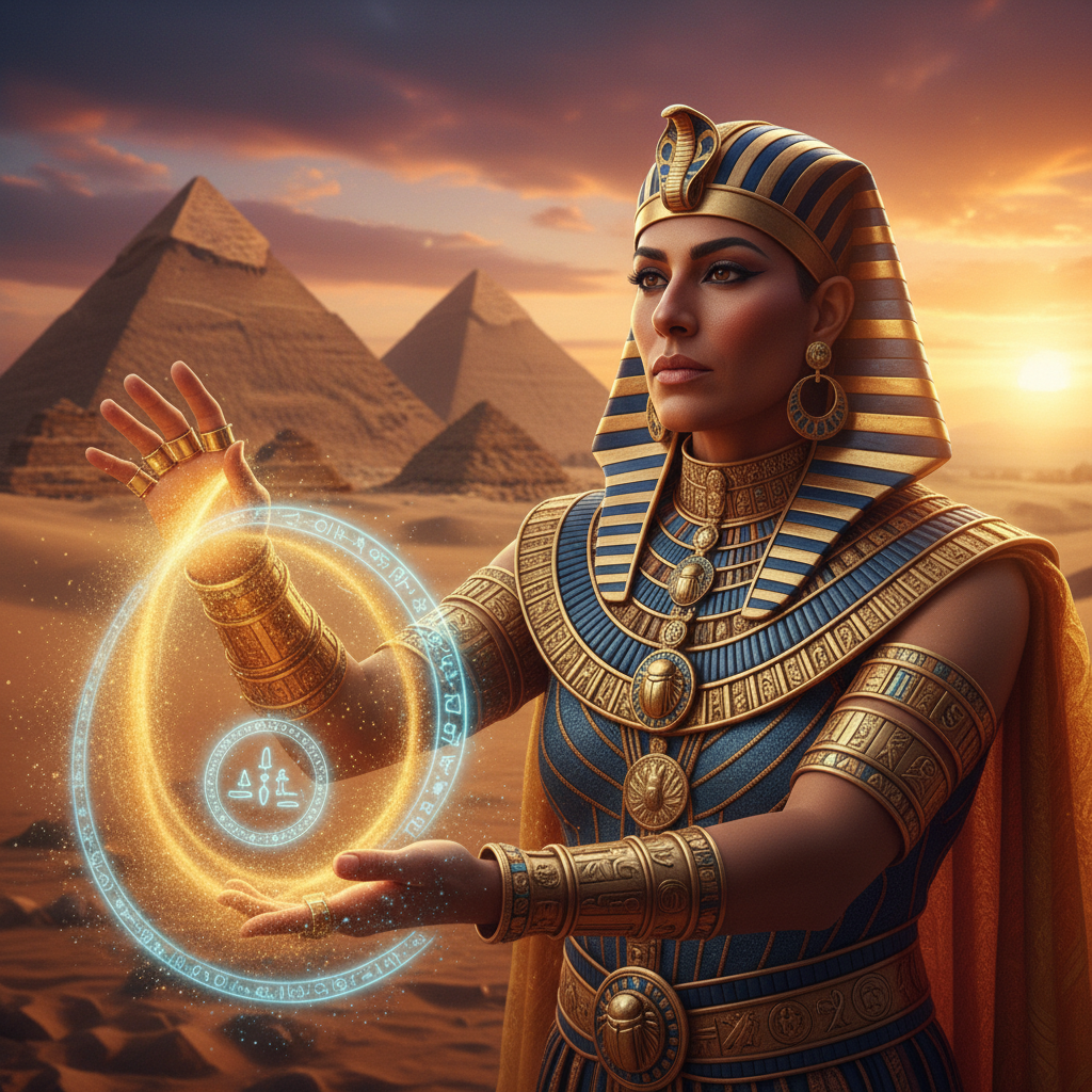 Pharaoh Egyptian Sands Magic AI Trend AI portrait example — Fantasy & Cosplay