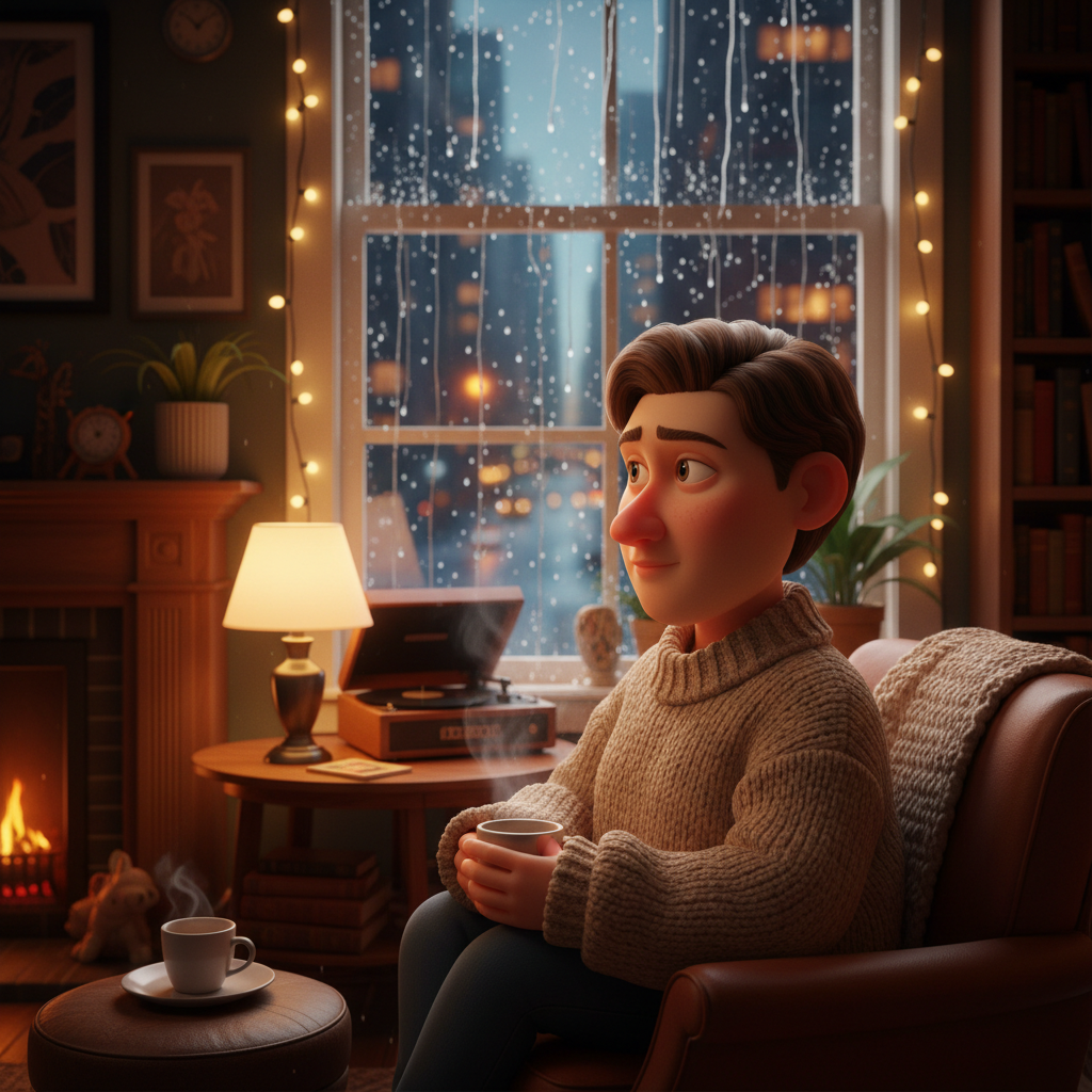 Rainy New York Pixar Apartment AI AI portrait
