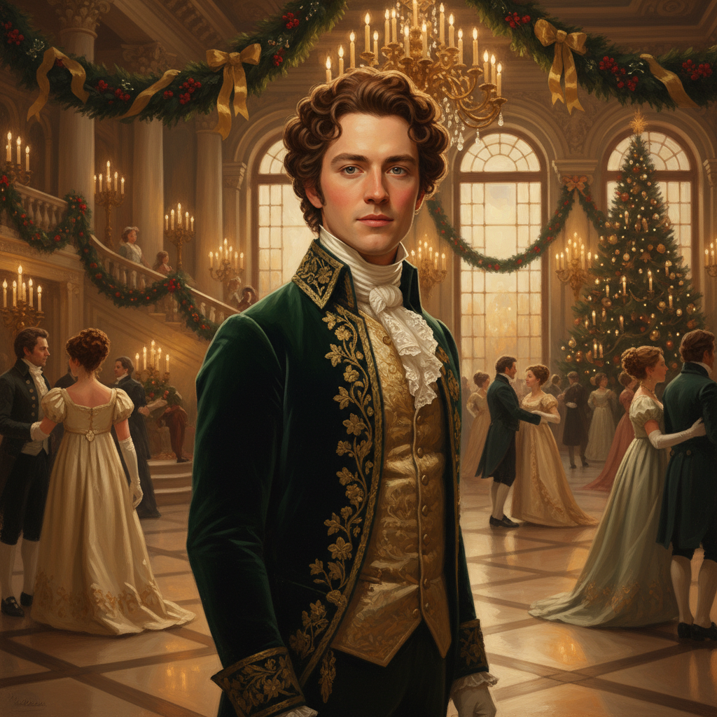 Regency Era Bridgerton Christmas AI Portrait AI portrait example — Seasonal & Holiday