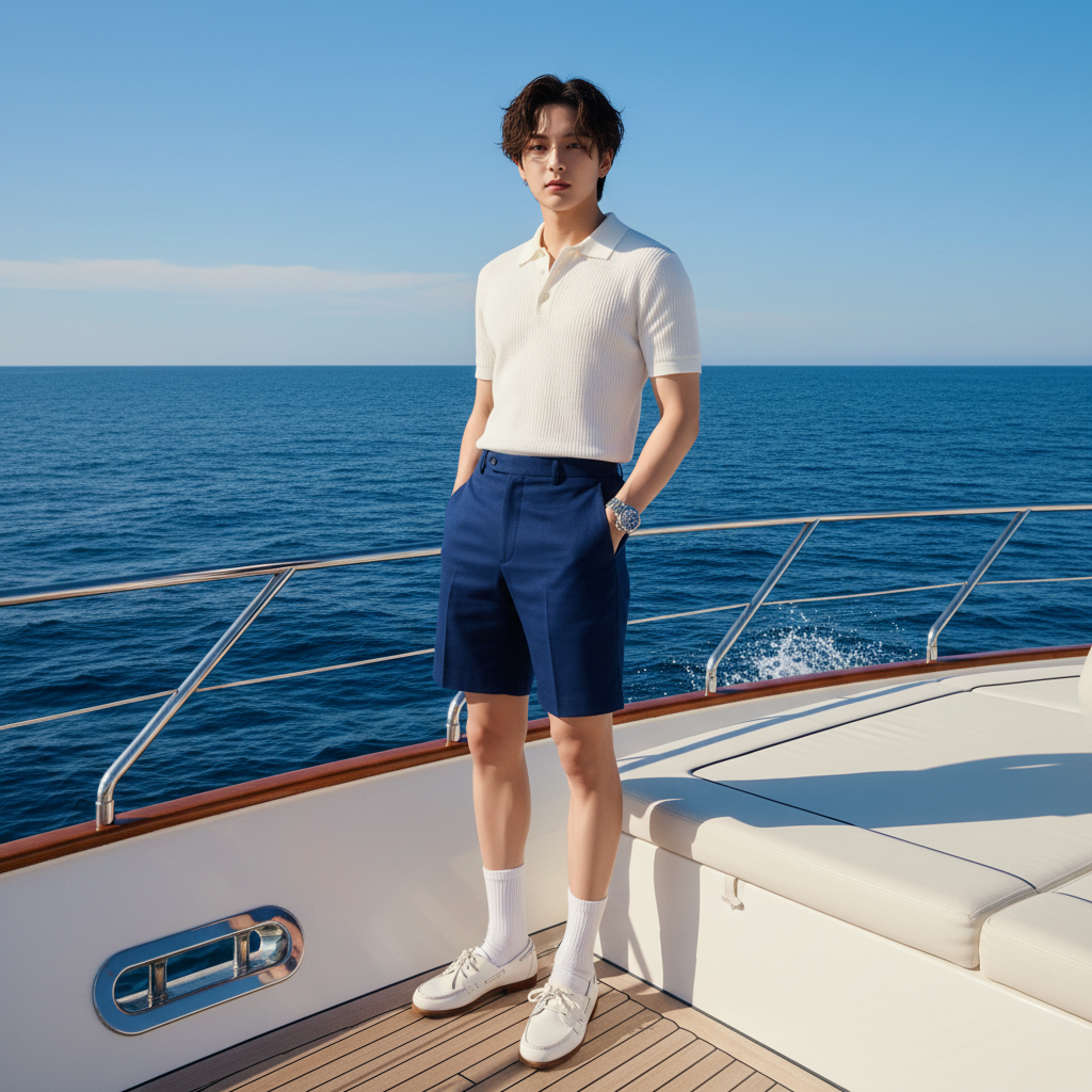 Retro Yacht Club Preppy Summer AI AI portrait example — K-Pop & Idol