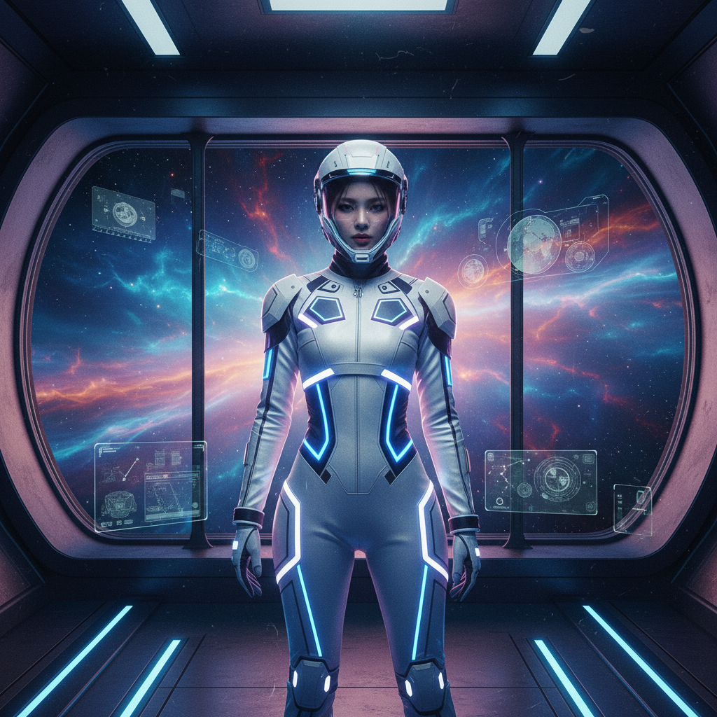 Space Explorer Sci-Fi Concept Portrait AI AI portrait example — K-Pop & Idol