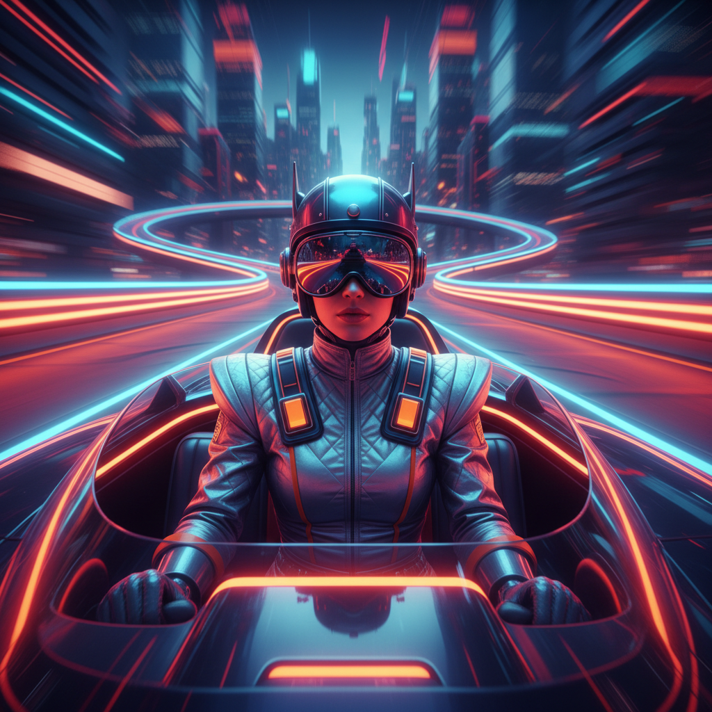 Speed Racer Hyper-Color Anime AI Portrait AI portrait example — Cinematic & Movie Poster