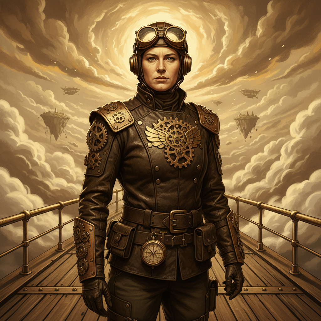 Steampunk Airship Pilot AI Trend AI portrait example — Viral & TikTok