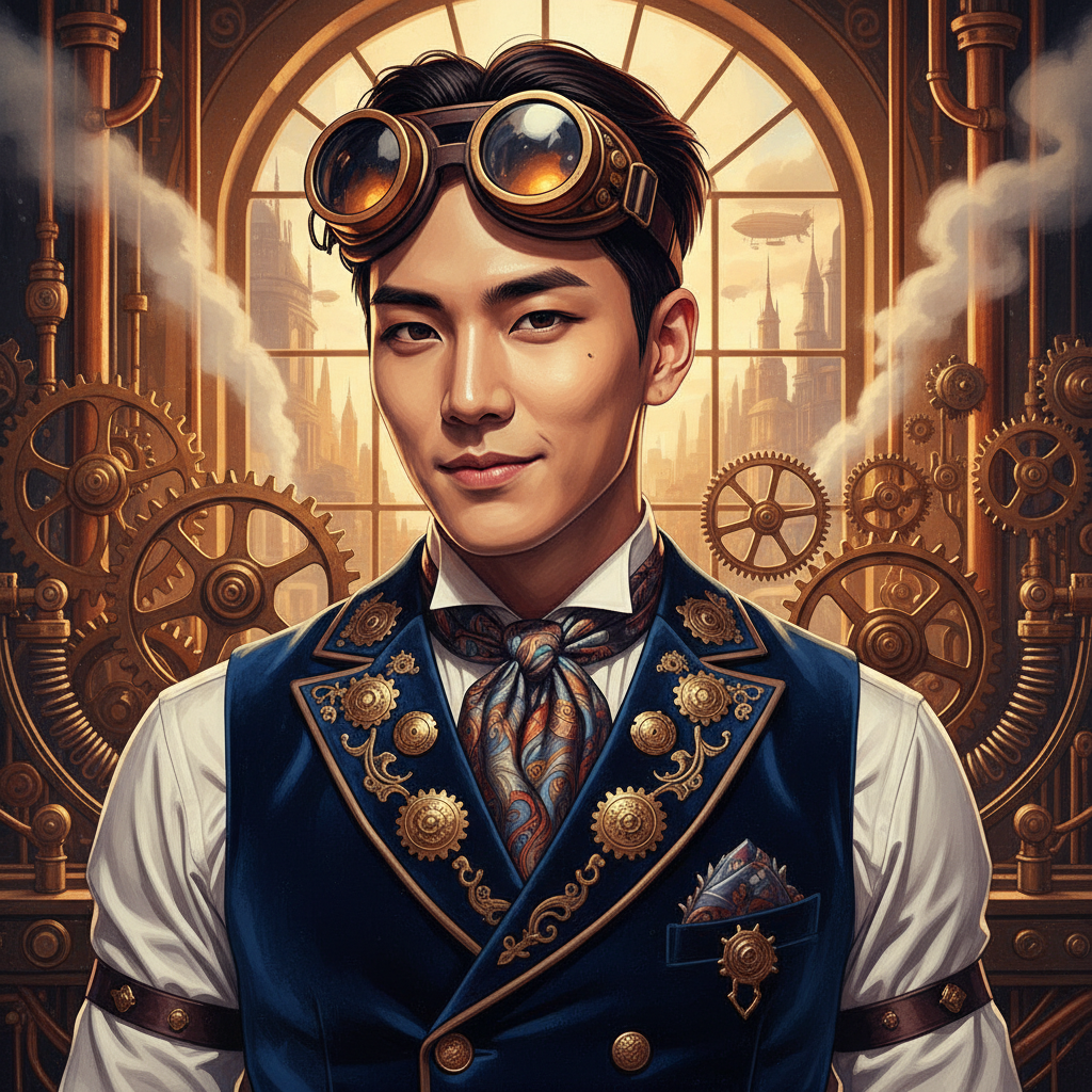 Steampunk Industrial K-Pop Concept AI AI portrait — K-Pop & Idol