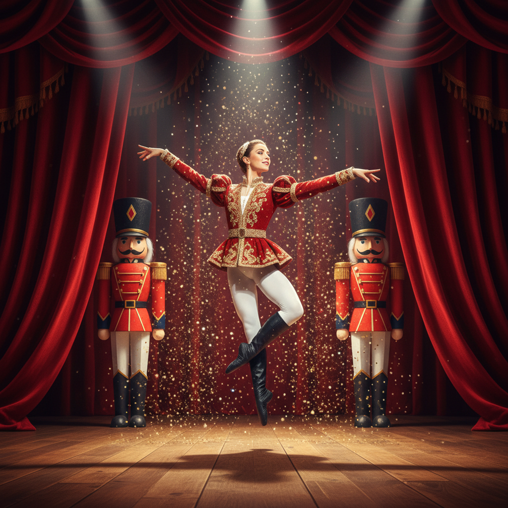 Studio Nutcracker Ballet Stage AI Portrait AI portrait example — Seasonal & Holiday