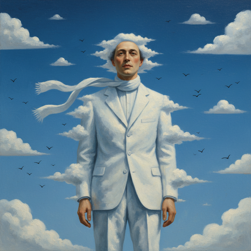 Surrealist Clouds and Sky Fashion AI AI portrait example — Fashion & Editorial