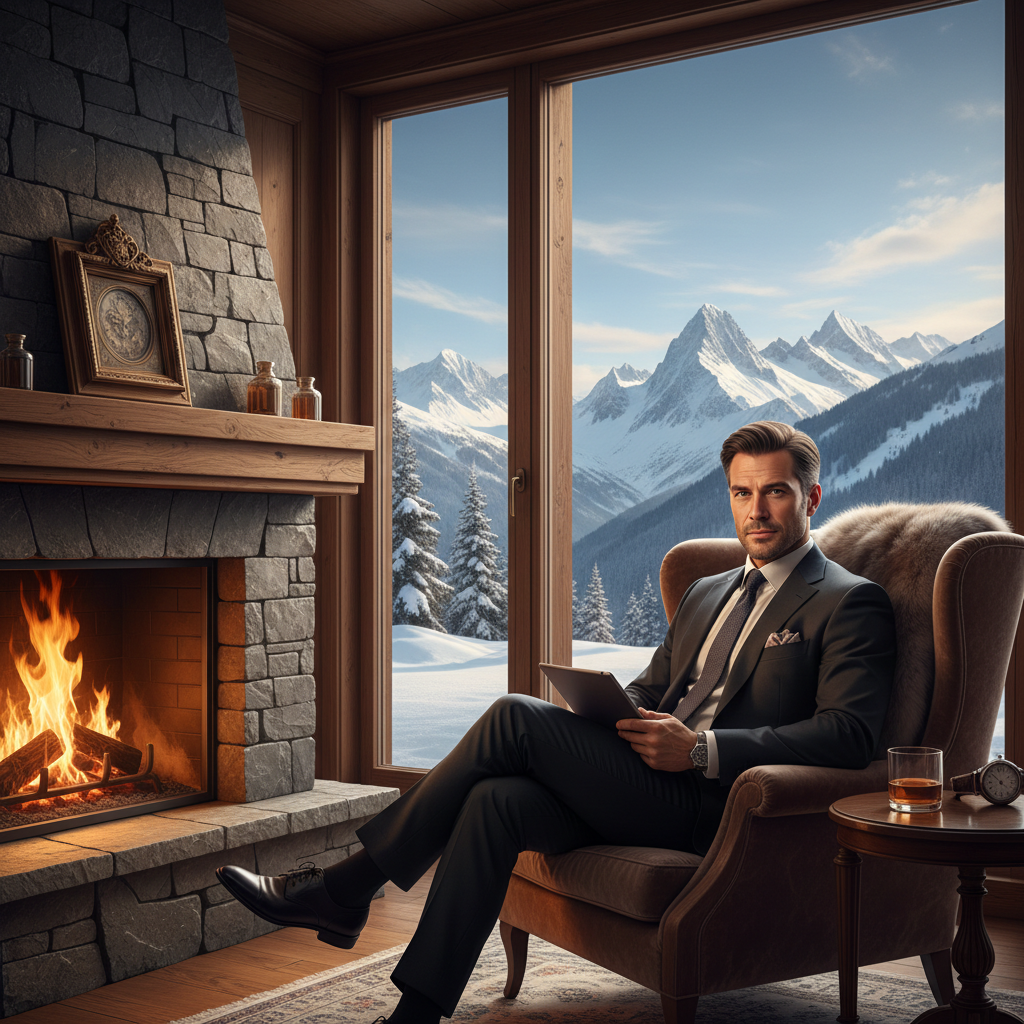 Swiss Alps Luxury Chalet Executive AI AI portrait example — Professional Headshots