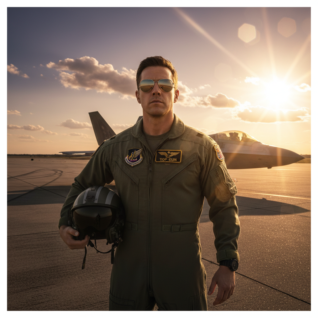 Top Gun Maverick Fighter Pilot AI Portrait AI portrait