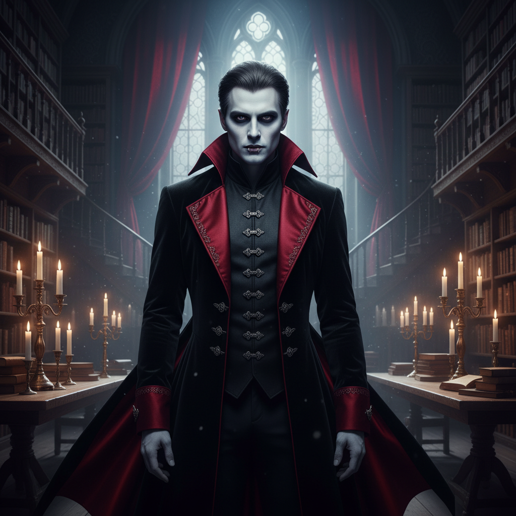 Vampire Gothic Estate AI Filter AI portrait example — Cinematic & Movie Poster