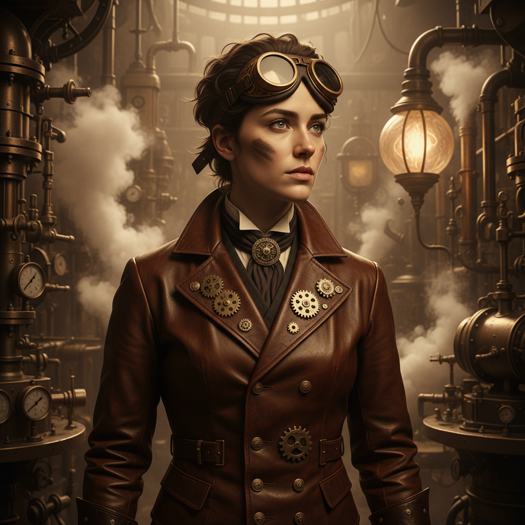 Victorian Steampunk Inventor AI Portrait AI portrait example — Cinematic & Movie Poster