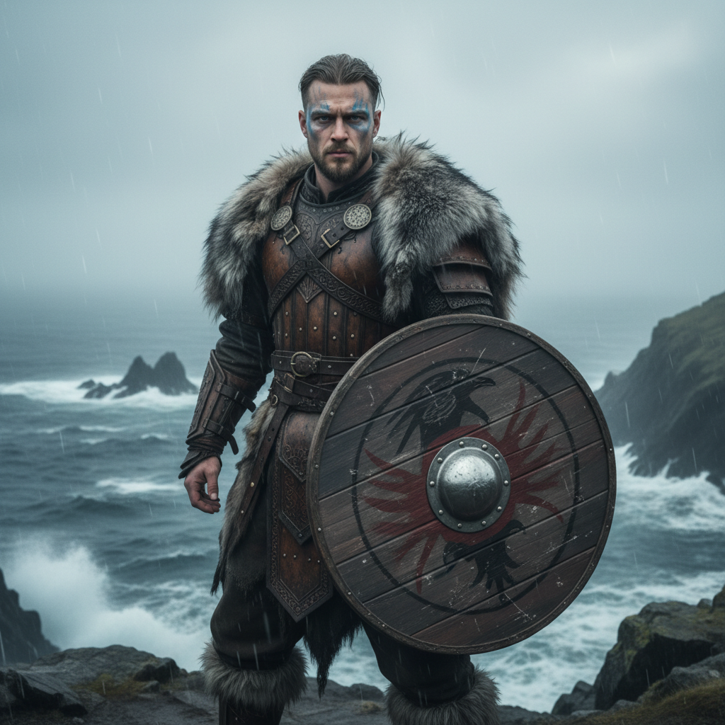 Viking Warrior North Sea AI Filter AI portrait example — Cinematic & Movie Poster