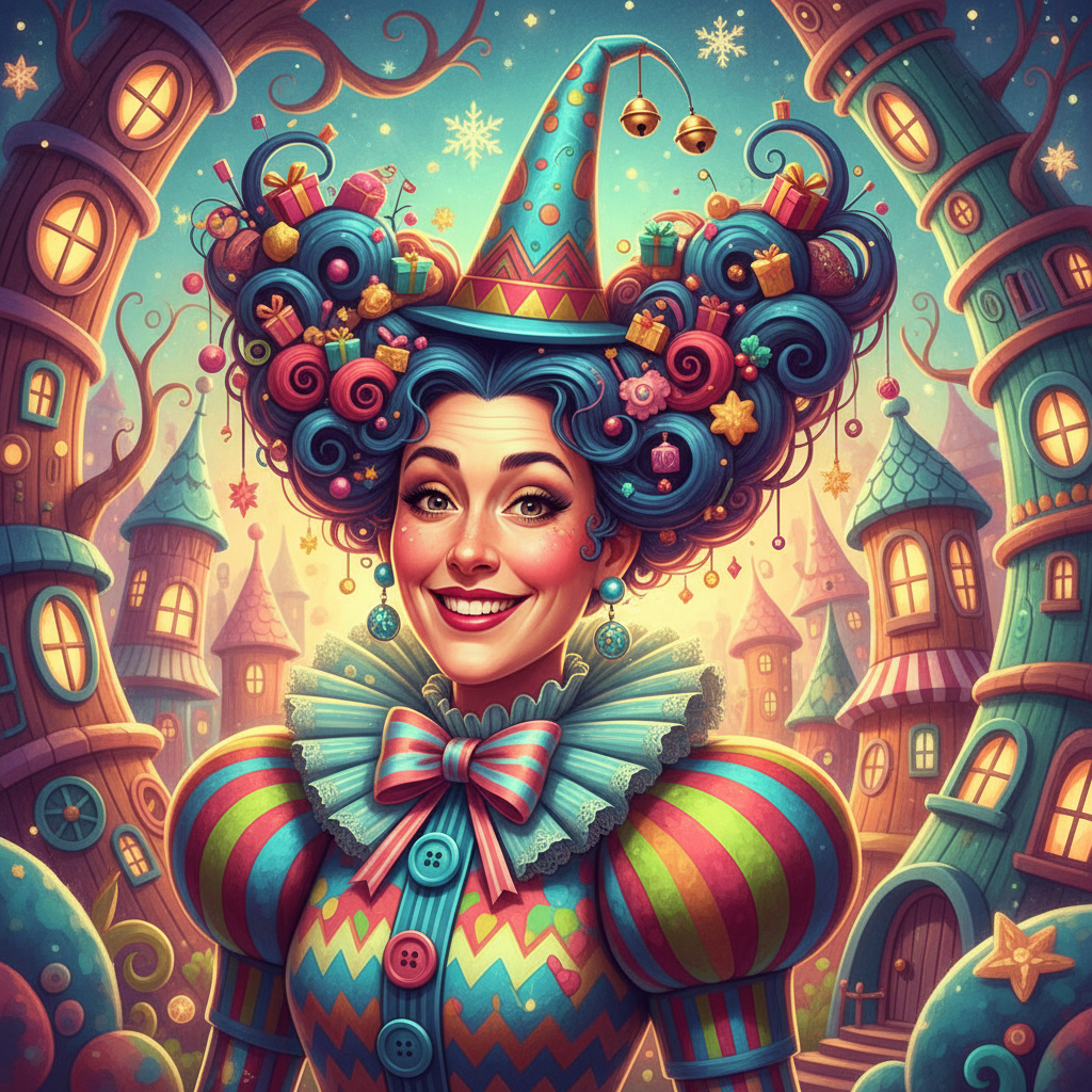 Whoville Inspired Stylized Holiday AI Portrait AI portrait