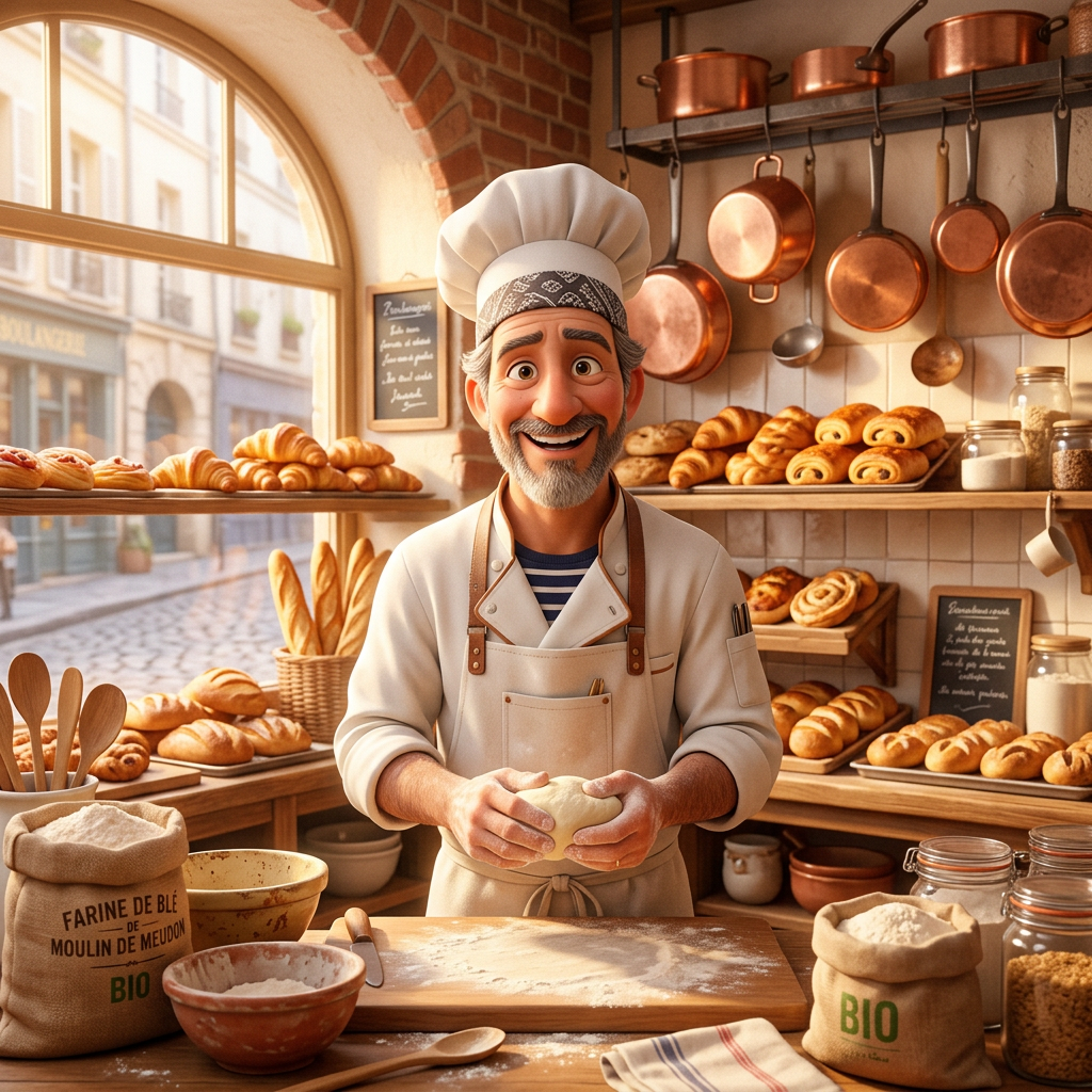 Bakery Shop Pixar Chef 3D Trend AI portrait example — Disney Pixar 3D