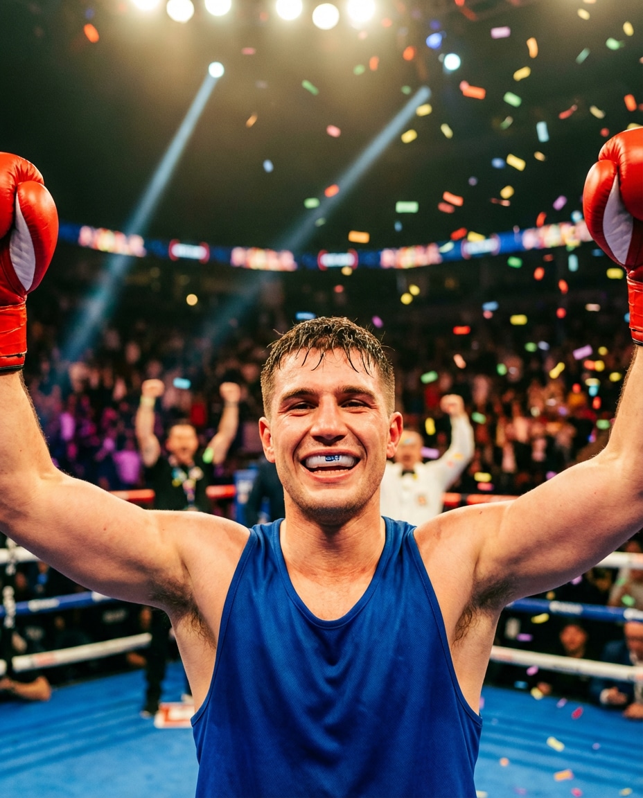 After Victory Pose AI portrait — Gemini AI Boxing Photo Prompts